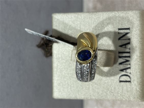 Anello Damiani Donna in Oro giallo Zaffiri+Diamanti 0.30 Ct DAZ52406 - DAZ52406